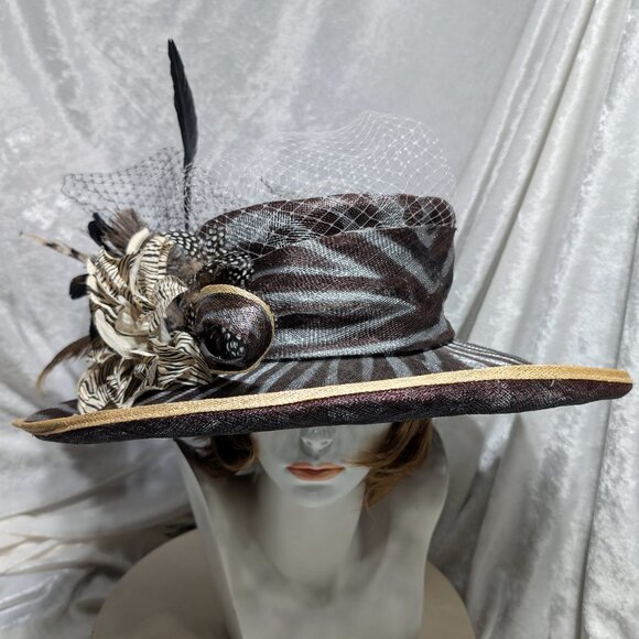 Brown & Gray Derby-Style Hat - Picture 3 of 6